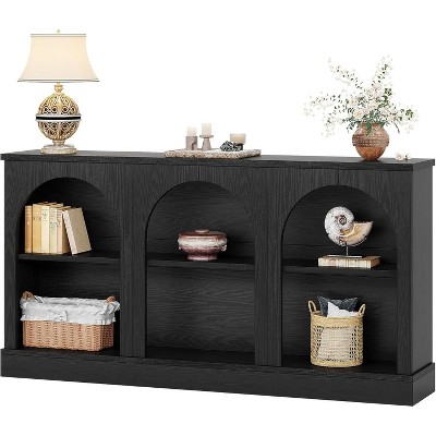 Tribesigns 63" Long Console Table, Modern Entryway Table with 3 Tier Storage, Wood Rectangular Sofa Table Behind The Couch