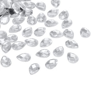 Unique Bargains Glass Horse Eye DIY Jewelry Craft Teardrop Gems 100 Pcs - 1 of 4