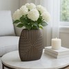 Decorative Ceramic Vase - Sculptural Form for Bedroom, Table, Living Room, or Office Accent - Minimalist Flower Vase Look for Modern House Interiors - 3 of 4
