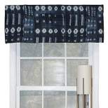 RLF Home Binary Tailored Window Treatment Premium Quality Valance 3" Rod Pocket 50" x 14" Navy Blue