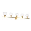 Elegant Lighting Collier 5 light Brass and Clear glass Wall sconce - 4 of 4