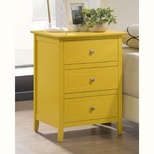 NicBex 3 Drawer Nightstand End Table,Wood Side Table with Round Knob Handles for Bedroom,Living Room,Bedside - 1 of 4