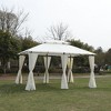 TiramisuBest 13'x10' Retractable Pergola Patio Gazebo，Canopy for Gardens/Terraces/Backyard (Beige) - 3 of 4