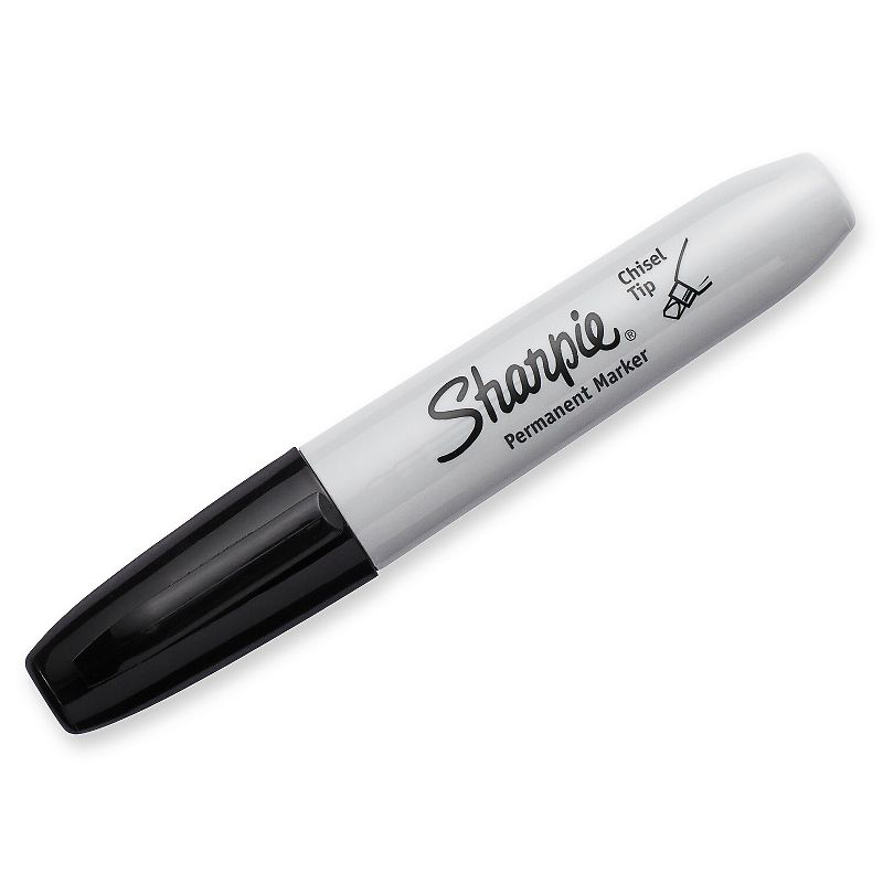 Sharpie Permanent Marker 5.3mm Chisel Tip Black Dozen 38201, 2 of 10