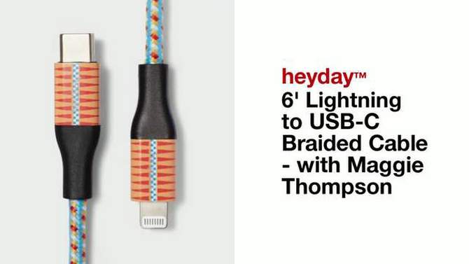 6&#39; Lightning to USB-C Braided Cable - heyday&#8482; with Maggie Thompson, 2 of 6, play video