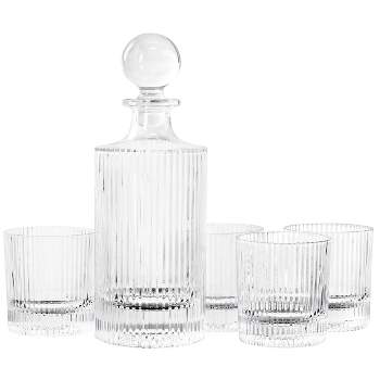 Gibson Home 16 Piece Swirl Clear Assorted Glassware Set