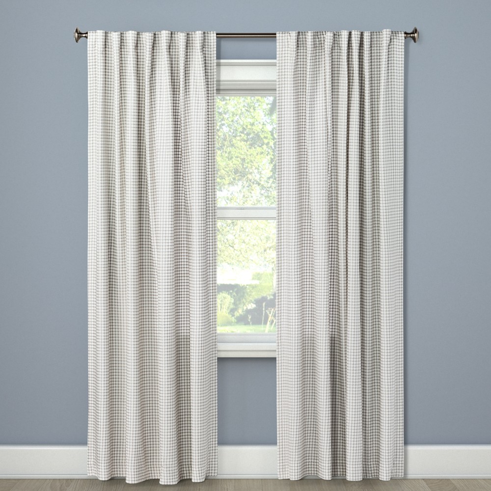 Photos - Curtains & Drapes 54"x84" Light Filtering Honeycomb Curtain Panel Gray - Threshold™