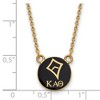Black Bow Jewelry 14k Yellow Gold Plated Sterling Silver Kappa Alpha Theta Greek Life Necklace 18 Inch - 2 of 4