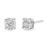 Silver 1/5 Cttw Round Near Colorless Diamond Miracle-Set Stud Earrings - 2 of 4