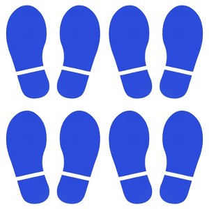 Unique Bargains Home Classroom Floor Stairs Decal PVC Footprint Sticker 4 Pairs - 1 of 4