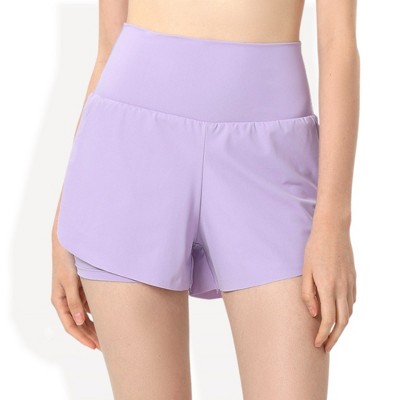 Anna-Kaci Active Women's High Waist Drawstring Athletic Shorts with Side Pockets