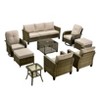 XIZZI Patio Furniture Sets Designed for Outdoor Relaxation, Comfy 3.5-Inch Cushions & 360° Swivel Action for Extra Comfort, 9 Pcs/Set, Beige - 2 of 4