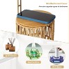 Hachikiko Freestanding Toilet Paper Holder with Storage,Rattan Woven Boho Farmhouse Bathroom Decor, Holds 4 Rolls (3 Storage + 1 Dispenser) - 4 of 4
