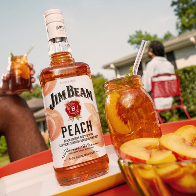 Jim Beam Peach Flavored Bourbon Whiskey - 1.75L Bottle