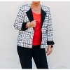 Women's Plaid Woven Jacket w/ Faux Suede Trim - Multiples - 4 of 4