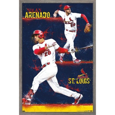 Trends International Mlb Rivalries - St. Louis Cardinals Vs Chicago Cubs  Framed Wall Poster Prints Barnwood Framed Version 14.725 X 22.375 : Target