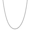 Black Bow Jewelry 2.25mm, 14k White Gold, Diamond Cut Solid Rope Chain Necklace - 2 of 4