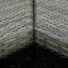 vidaXL Bar Table Gray PE rattan, steel Corner Bar Table Rectangular - 4 of 4