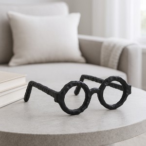 Sagebrook Home Abstract Glasses Aluminum Sculpture Decoration - 1 of 4