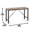 Rustic Industrial Occasional Collection,Iron Metal Base - Choose from Cocktail or End Table, Perfect Blend of Style and Function - 4 of 4