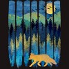 Men's Design By Humans Fox Forest Night By Maryedenoa T-Shirt - 2 of 4