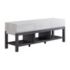 Ganett Wood TV Stand in White Oak and Distressed Gray - Furniture of America - 2 of 4