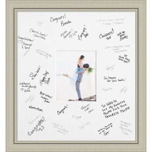 Romano Signature Mat Picture Frame – Guest Book Alternative for Weddings, Graduations, or Retirement – Autograph Photo Mat for Signature Board - 1 of 4