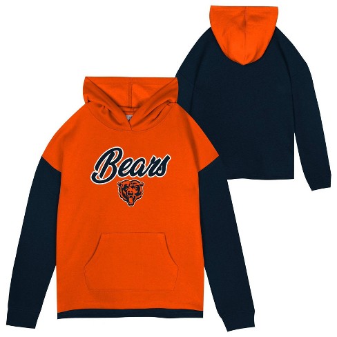 Nfl Chicago Bears Girls' Fleece Hooded Sweatshirt - Xl : Target
