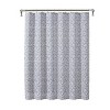 LunaLulinlk Gray/White Botanical Printed Fabric Shower Curtain - 2 of 4