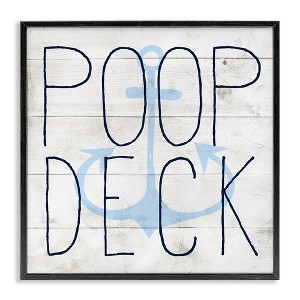 Stupell Industries Poop Deck Funny Beach House, 12" x 12" - 1 of 4