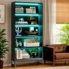 Hommoo 70.8” Bookcase, Large Bookshelf Organizer with 5-Tier Storage Shelves with LED Lights powered by USB - 3 of 4