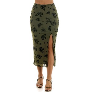 Derek Heart High Rise Maxi Skirt with Slit (Juniors & Women) - 1 of 4