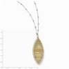 Black Bow Jewelry 24k Gold Plated Wire Wrapped Marquise Adj. Necklace in Sterling Silver - 2 of 4