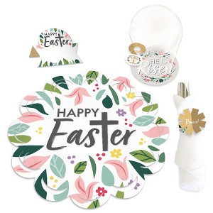 Big Dot of Happiness Religious Easter - Christian Holiday Party Paper Charger and Table Decorations - Chargerific Kit - Place Setting for 8 - 1 of 4