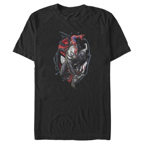 Men's Marvel Spider-Man Venom Mask Symbol T-Shirt - Black - Medium