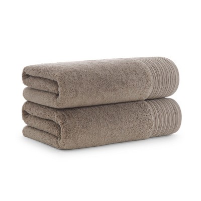 Aston & Arden Anatolia Bath Towels (2 Pack), 30x60, 600 GSM, Linen-Inspired Baratta Dobby, Combed Cotton, Solid