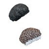 CTM Women's Satin Hair Roller Sleep Cap Cover (2 Pack) - 2 of 4