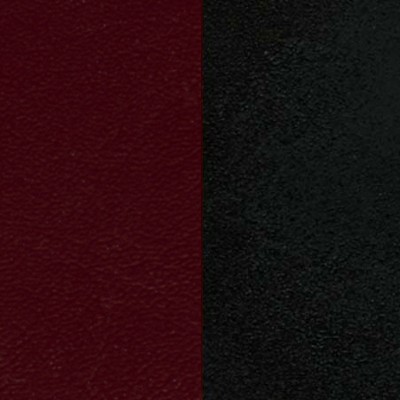 Black Metal Ladder Back Bar Stool with Burgundy Vinyl Seat