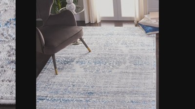 Charcoal Synthetic 79" Hand-Knotted Square Area Rug