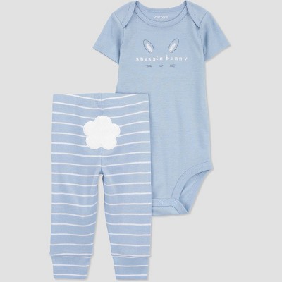 Image of Carter's Just One You® Baby 2pc Snuggle Bunny Coordinate Set - Blue Newborn