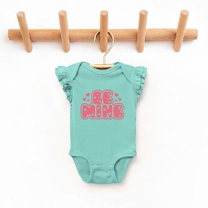 The Juniper Shop Be Mine Bubble Baby Flutter Sleeve Bodysuit - 1 of 3