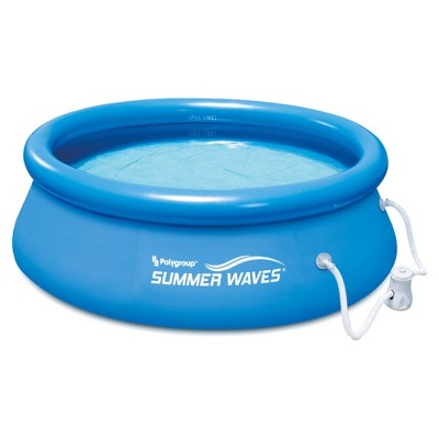 Summer Waves 8ft x 8ft x 2.5ft Inflatable Above Ground Pool with Filter Pump