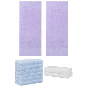REGALWOVEN Striped Soft Absorbent Bathroom Cotton Towel Set 3 Pcs - 1 of 4