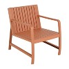 Dolonm Set of 2 25 in. Apricot Brown Patio Conversation Set with 1 Chair and 1 Coffee Table, Waterproof PP - 3 of 4