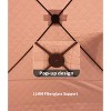 Pop Up Ice Fishing Tent Insulated Ice Fishing Shelter Portable Hub-Style Shelter Shanty Windproof and Warm, Multiple Sizes for 1 to 8 Person - 4 of 4