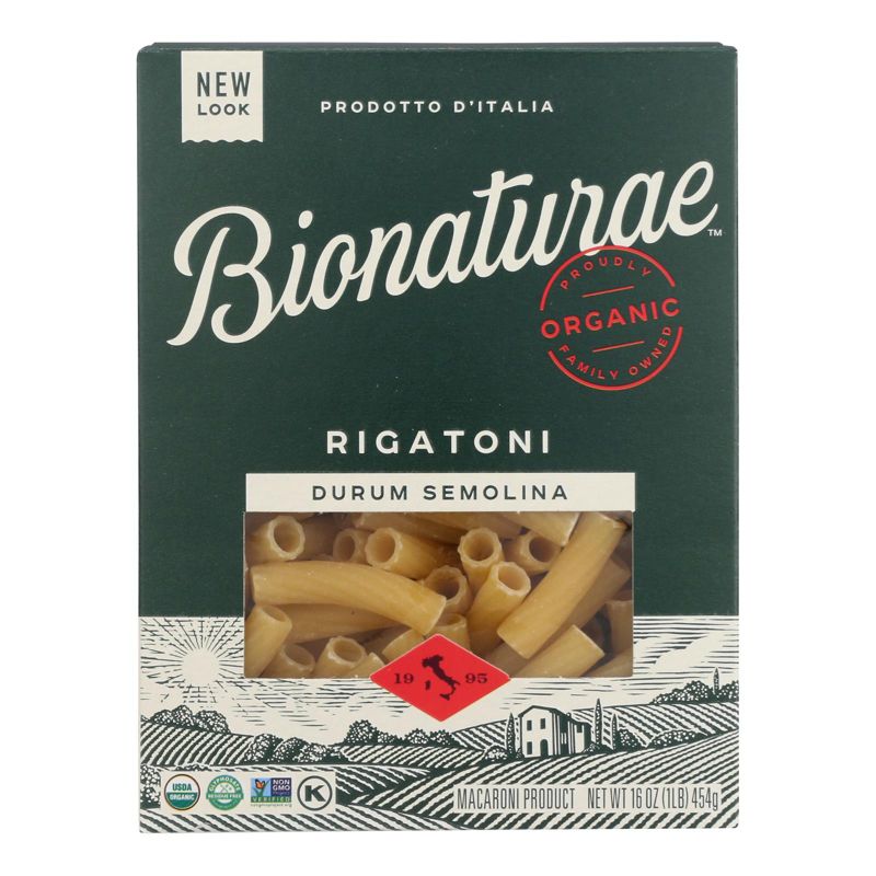 Bionaturae Organic Durum Semolina Rigatoni Pasta - Case of 12/16 oz, 2 of 6
