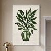 Art Remedy Green Vase II Minimalistic Botanical and Floral Art Prints Framed - 2 of 4