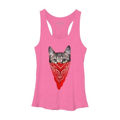 Women's Design By Humans Gangster Cat By clingcling Racerback Tank Top