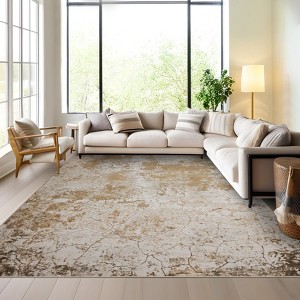 Abstract Area Rug Modern Washable Non-Slip Carpet for Front Door Entrance Kitchen  Office Bedroom - 1 of 4