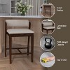 Dresden Non Swivel Counter Height Barstool Walnut - Hillsdale Furniture: Matte Finish, Upholstered, Wood Legs - 4 of 4
